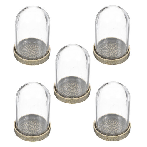 5 Sets Diy Glazen Afdekking Mini Messing Verjaardagscadeau 2
