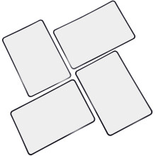 4Stk Transparente Leselupe Mit Schwarzem Rahmen PVC Ideal Für Leser