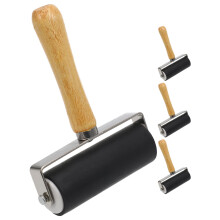 4Stk Printmaking Roller Mit Holzgriff Und Gummiwalze Für Kunst Und DIY