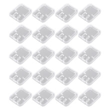 20Stk Klarer Sd Tf Card Speicherhalter Leicht Tragbar Silber
