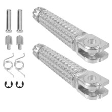 1Set Motorbike Front Foot Peg Aus Stahl Silber Langlebig Und Robust
