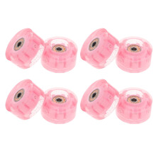 8Stk Pinke PU Rollschuhräder Mit LED Für Indoor Und Outdoor Skates