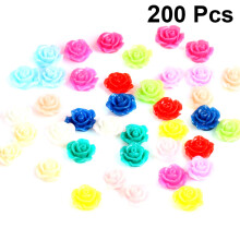 200Stk Rosen Perlen Resin Verschiedene Farben Für DIY Bastelarbeiten