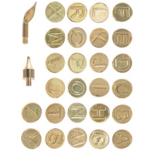 1Set Kupfer Brennspitzen Buchstaben Holz Brenner DIY Bastelset Gold