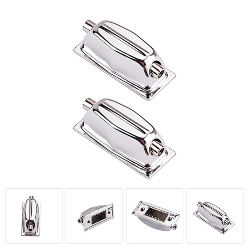 2Stk Robuster Metall Drum Connector Snare Lug Doppelend Hook Silber 1