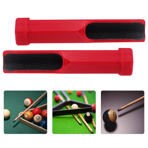 2Stk Billiard Queue Spitzenfeile Rot Kunststoff Reparaturset 2