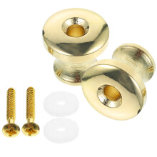 2Stk Gitarren Strap Lock Set, Gold Kupfer, Für Akustik & E-Gitarre