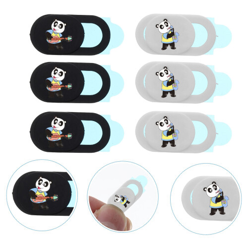 6Stk Webcam Cover ABS Schutzfolie Mit Panda Muster Für Computer Tablet 1