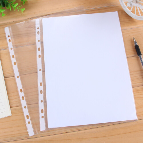 100Stk Office File Folder Transparent Dokumentenhalter Aus PP Material 1