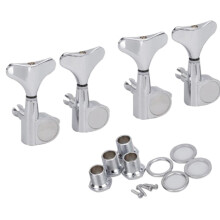 4Stk Bass Machine Head Tuner Silber 4R Robust Für Bassinstrument
