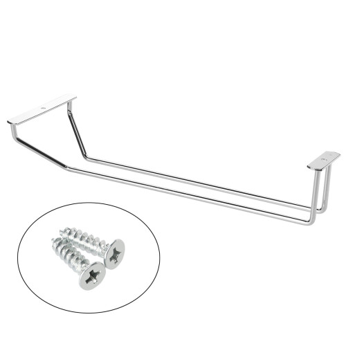 Glas Wein Cup Hangers Rack Halter Mit Schrauben (Silber) 2