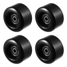 4Stk Widerstandsfähige PU Rollschuhräder Doppelreihe Schwarz Mit Lager