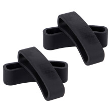 6Stk Schwarze Gummi Uhrenzubehör Bandhalter Strap Loop