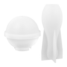 1 Set Bowlingkugel Form Kristall Set Kieselgel Weiß
