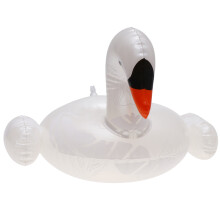 Weißer PVC Schwimmender Schwan Bierhalter Leicht Aufblasbar