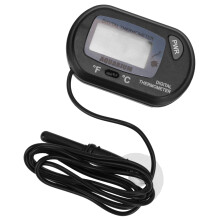 Kompaktes Digitales Thermometer Aquarium Wasserdicht Schwarz