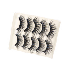5Paare Schwarz Dicke Künstliche Wimpern Für Natürliches Makeup
