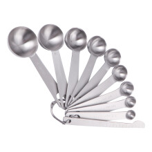 10Stk Edelstahl Messlöffel Set Für Küche Backen Silber Langlebig