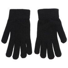 1Paar Klassische Schwarze Gestrickte Winterhandschuhe Für Erwachsene
