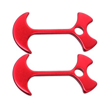 2Stk Roter Aluminium Zeltpflock Fishbone Design Für Outdoor Nutzung