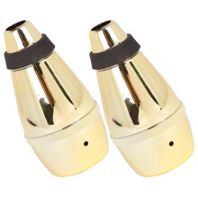 2Stk Trompete Dämpfer Aus ABS Golden Praktischer Trompeten Mute