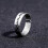 Crack Ring Mann Legierung Antikes Silber Antik 7