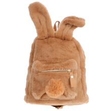 Braun Plüsch Rucksack Mit Hasenohren Für Mädchen Schultertasche