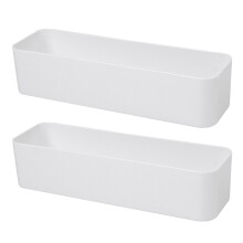 2Stk Badezimmer Wandregal Weiß Kunststoff Stauraum Organizer