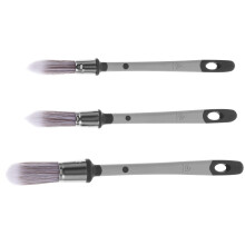 3Stk Ergonomische Pinsel Mit Holzgriff, Vielseitig Für Wand Und Möbel