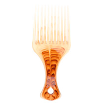Pick Hair Comb Kaffee Ergonomisch Glättet Dickes Lockiges Haar