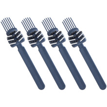 4Stk Haarbürsten-Reinigungsbürste Blau Pp+pbt Für Zuhause Reise Salon