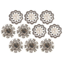 10Stk Bunte Metallknöpfe Blumen Design Für Mäntel Kleider Basteln