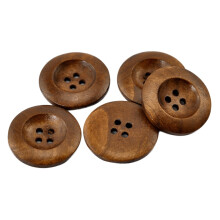 10Stk Holzknöpfe Kaffee Für Kleidungszubehör Und Kreative Handarbeiten