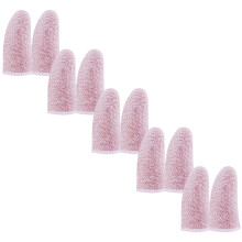 10Stk Anti-Rutsch Fingerhüllen Pink, Leichter Kohlefaser-Spielerschutz
