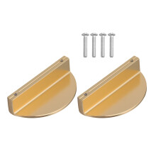 2Stk Halbmond Türknöpfe Space Aluminium Golden Für Zuhause