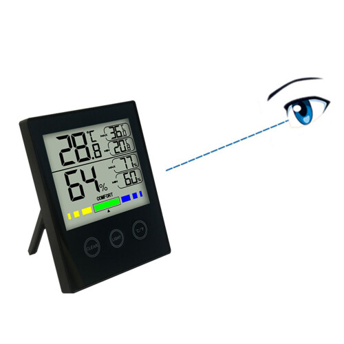 1Stk Digitaler Touchscreen Temperatursensor Hygrometer Für Innen 1