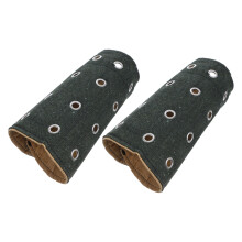 Schwarze Schnittfeste Handgelenkschützer Aus Stahl & Canvas