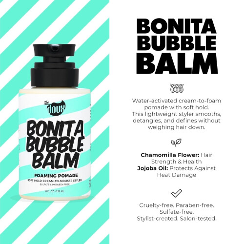 Doux Bonita Bubble Balm Foaming Pomade 8oz / 236ML 2