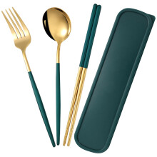 1 Set Edelstahlbesteck Outdoor Reise Und Gabel Kunststoff