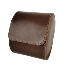 1Stk Leder Uhrenbox Braun Einzelplatz Organizer Tragbar Vintage Stil