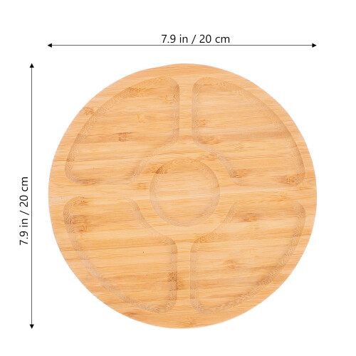 Geteilter Dessertteller Blätter Schautafel Holz 2