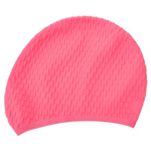 Wasserdichte Damen Schwimmkappe Pink Silikonflexibel Leicht
