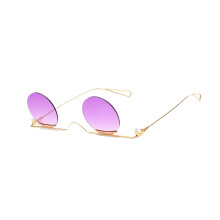 Runde Metall Sonnenbrille Violett Stilvoll Leicht Für Party