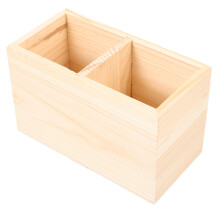 DIY Holzkasten Mit Zwei Fächern Stiftebox Aus Solidem Holz