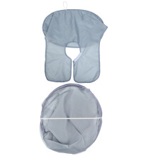 Schutzumhang Für Haarschnitt Und Rasur, Polyester, Grau, Kompakt