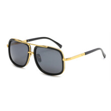 Schwarze Sonnenbrille Retro Mirror Square Für Damen Und Herren