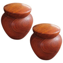 2St Houten Kleine Urn Rood Mini Cremeren As Opberging