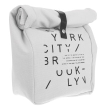 1Stk Wiederverwendbare Lunch Tote Bag Weiß Mit Ledergriff Isoliert