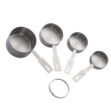 4Stk Edelstahl Küchen Messbecher Set Für Backen Und Kochen Silber