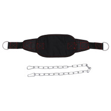Fitness Gürtel Mit Stabiler Kette Für Krafttraining Schwarz